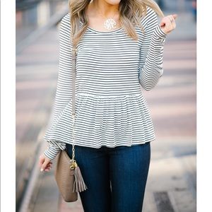 NWOT Striped Long Sleeve Top